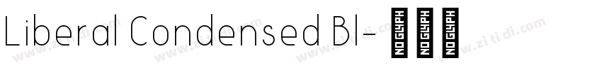 Liberal Condensed Bl字体转换